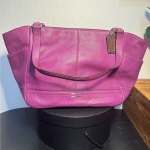 Gorgeous Fuschia Coach Tote bag -Park Carrie Satchel